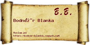 Bodnár Blanka névjegykártya